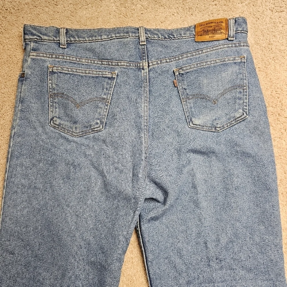 Levi’s 540 Flex Vintage Distressed Orange Tab Y2K Denim‎ Jeans Usa Made 42x30